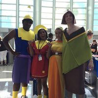 Fans dressed up like Kuzco characters in the D23