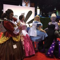 Fans dressed up like villians in the D23