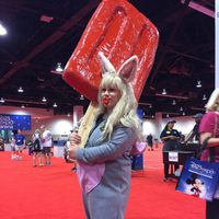 Fan dressed up of 'Zootopia' character in the D23