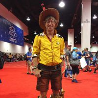 Fan dressed up like Woody in the D23