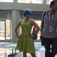 fan dressed up like Joy in the D23