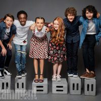 The cast of 'Stranger Things' poses during the Comic-Con 2017