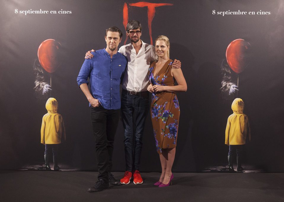 Andy Muschietti, Barbara Muschietti and Javier Botet at ?It? presentation in Madrid