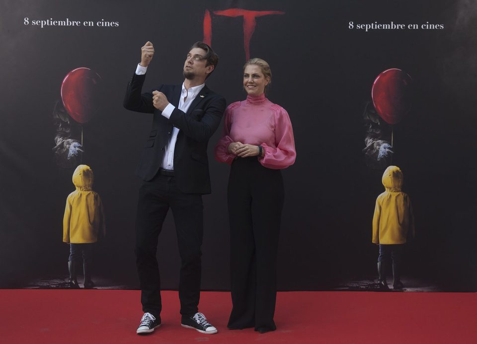 Barbara Muschietti and Andy Muschietti dress for the occasion at 'It' presentation in Madrid