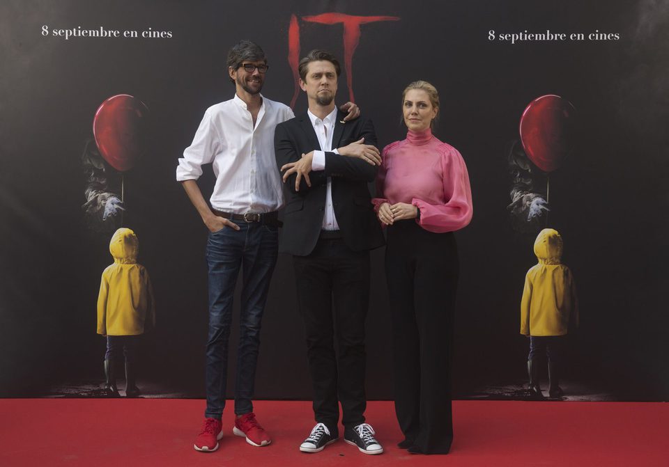 Andy Muschietti, Barbara Muschietti and Javier Botet, very elegant at 'It' presentation in Madrid