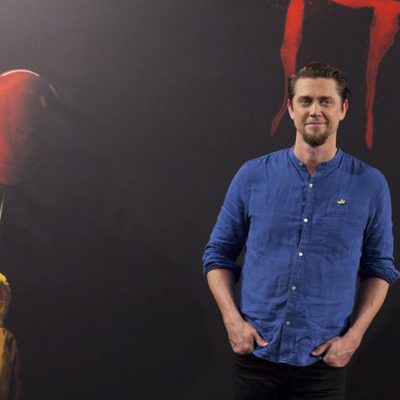 Andy Muschietti poses alone at 'It' presentation in Madrid