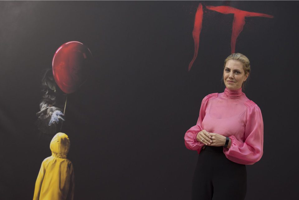 Barbara Muschietti smiles to press at 'It' presentation in Madrid