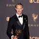 Alexander Skarsgard with his Emmy 2017 for best supporting actor in a miniseries