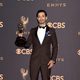 Riz Ahmed with his Emmy 2017 for best actor in a miniseries