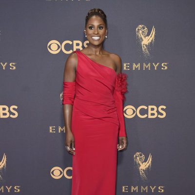 Issa Rae at the Emmy 2017 red carpet