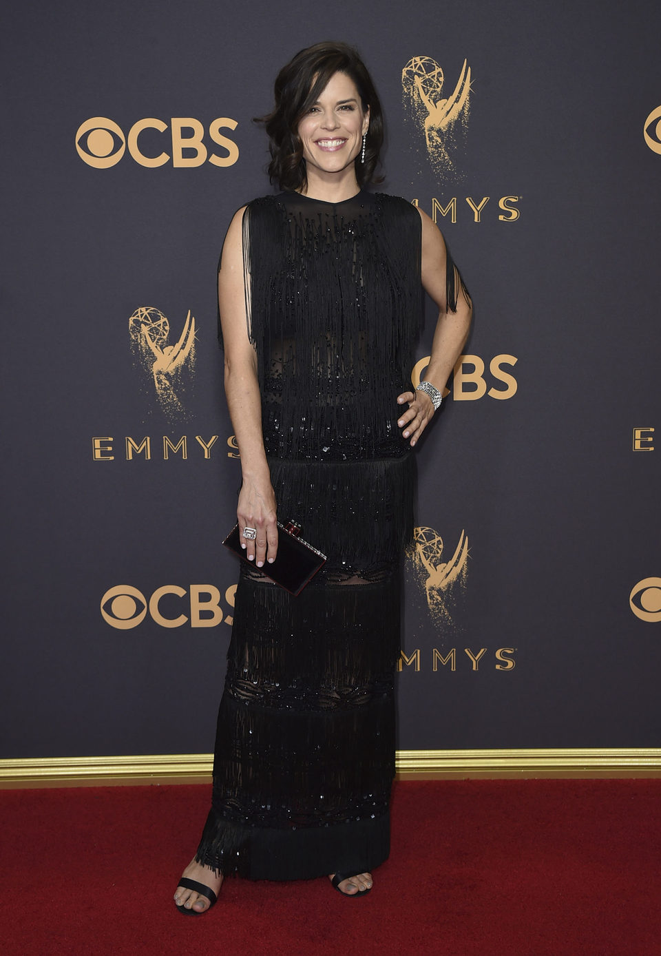 Neve Campbell at the Emmys 2017 red carpet