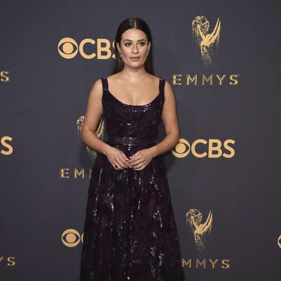 Lea Michele at the Emmys 2017 red carpet