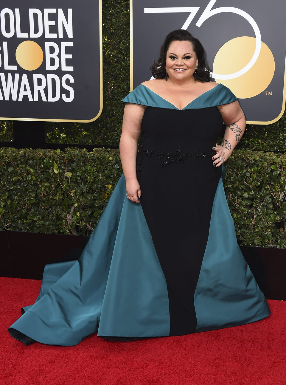 Keala Settle at the red carpet of the Golden Globes 2018