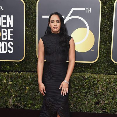 Simone Garcia Johnson at the Golden Globe's red carpet 2018