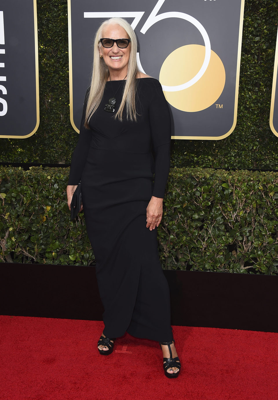 Jame Campion at the Golden Globe's red carpet 2018