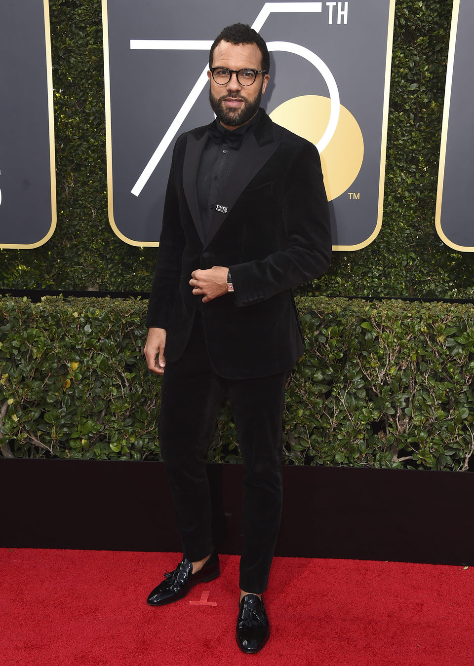 O. T. Fagbenle at the Golden Globes 2018 red carpet