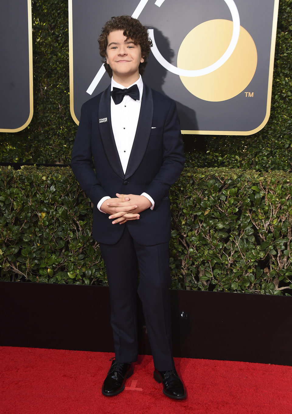 Gaten Matarazzo at the Golden Globes 2018 red carpet