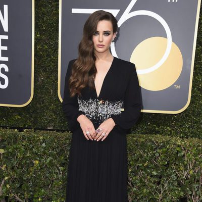 Katherine Langford at the red carpet of the Golden Globes 2018