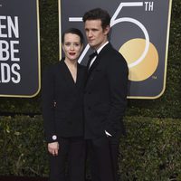 Claire Foy y Matt Smith  at the Golden Globes 2018 red carpet