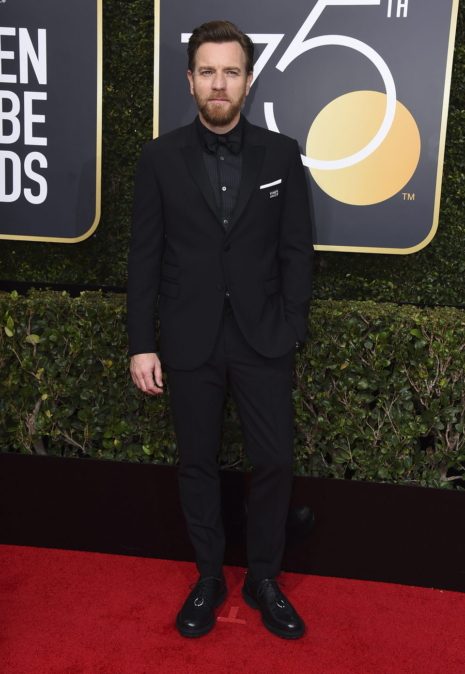 Ewan McGregor en la alfombra roja de los Globos de Oro 2018