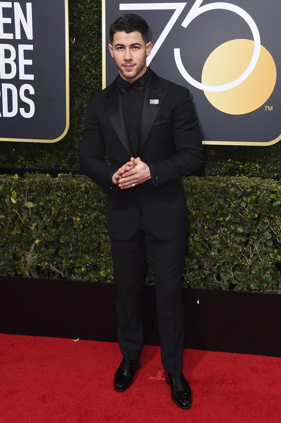 Nick Jonas at the red carpet of the Golden Globes 2018