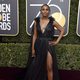 Issa Rae at the red carpet of the Golden Globes 2018