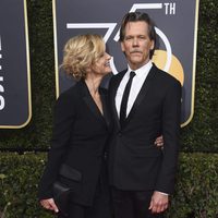 Kevin Beacon and Kyra Sedgwick at the Golden Globe's red carpet 2018