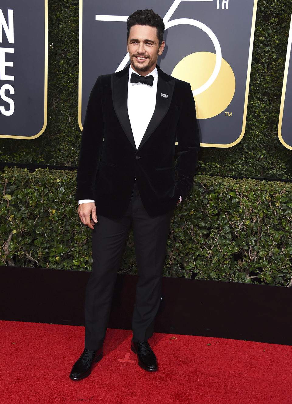 James Franco at the red carpet of the Golden Globes 2018