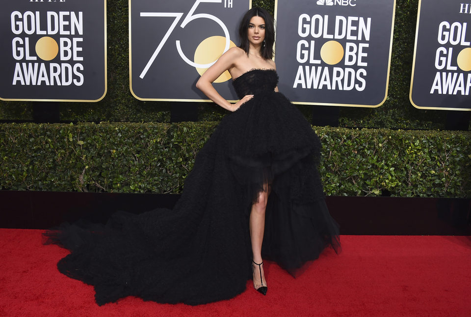 Kendal Jenner at the Goden Globe's red carpet 2018