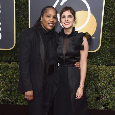 Emma Watson at the Golden Globe's 2018 red carpet 