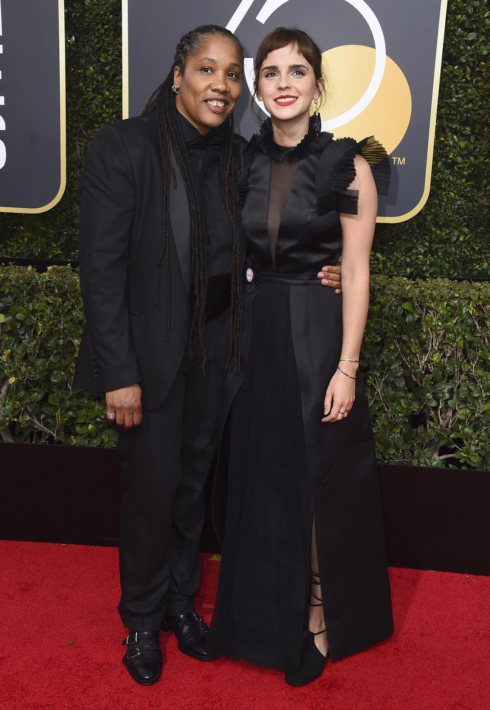 Emma Watson at the Golden Globe's 2018 red carpet 