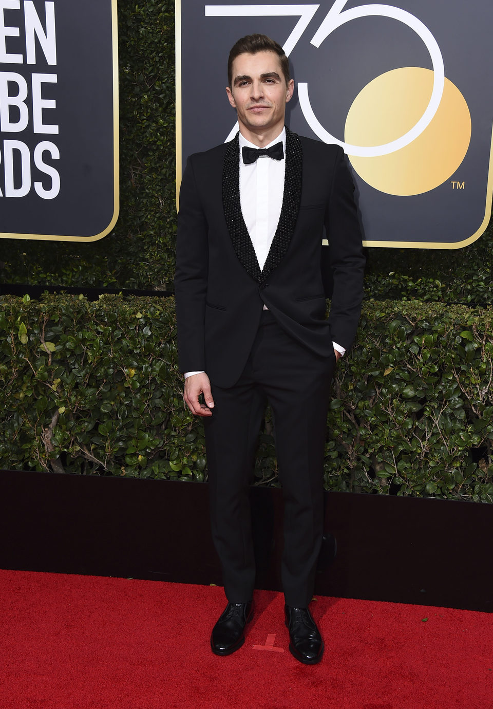 Dave Franco at the Golden Globe's red carpet 2018 