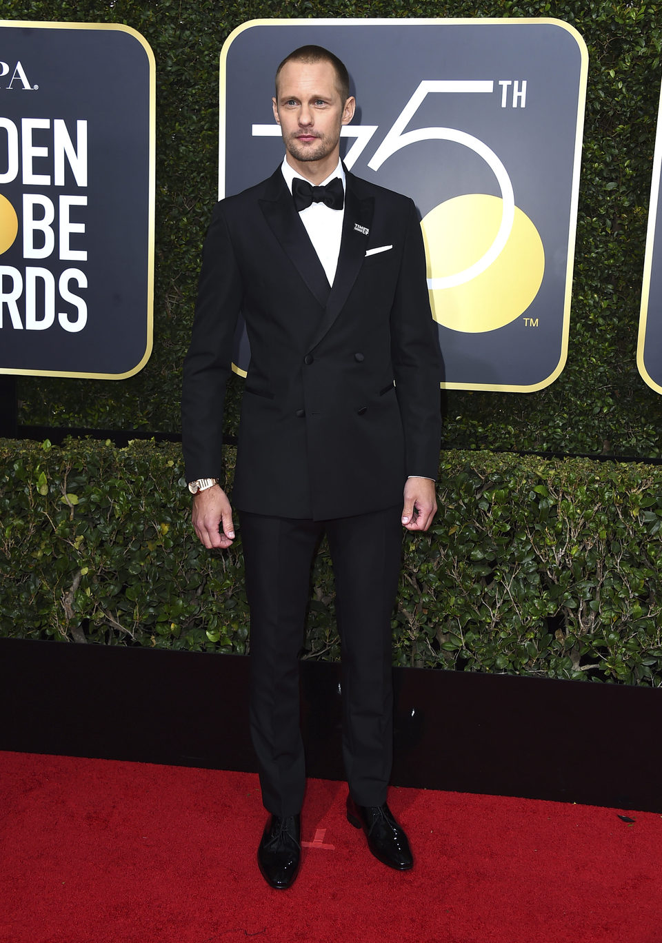 Alexander Skarsgård at the Golden Globes 2018 red carpet