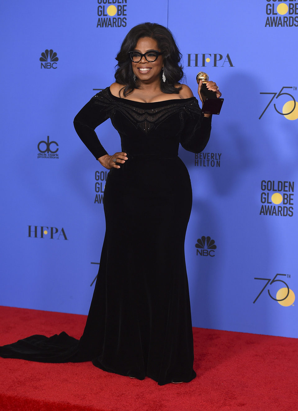 Oprah Winfrey with honorific Golden Globe