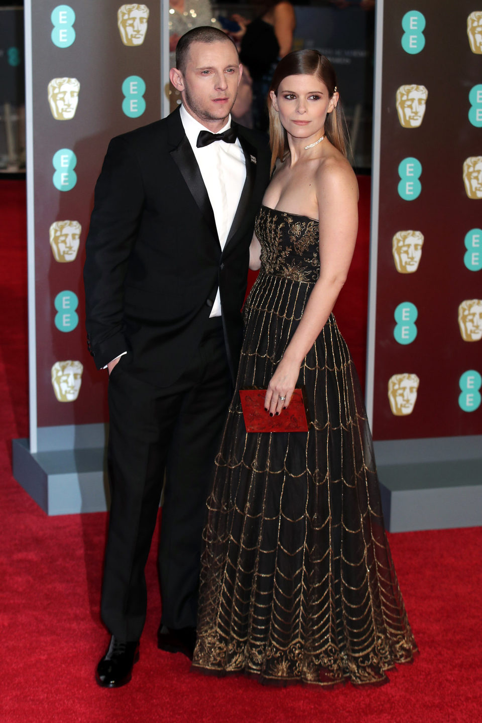 Jamie Bell and Kate Mara at the BAFTA Awards' 2018 red carpet