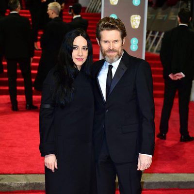 Willem Defoe and Giada Colagrande at the BAFTA Awards' 2018 red carpet