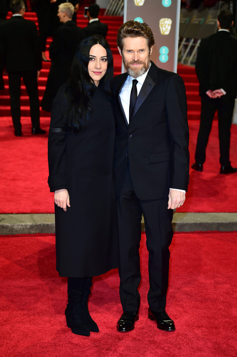 Willem Defoe and Giada Colagrande at the BAFTA Awards' 2018 red carpet