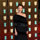 Lesley Manville at the BAFTAs 2018 red carpet