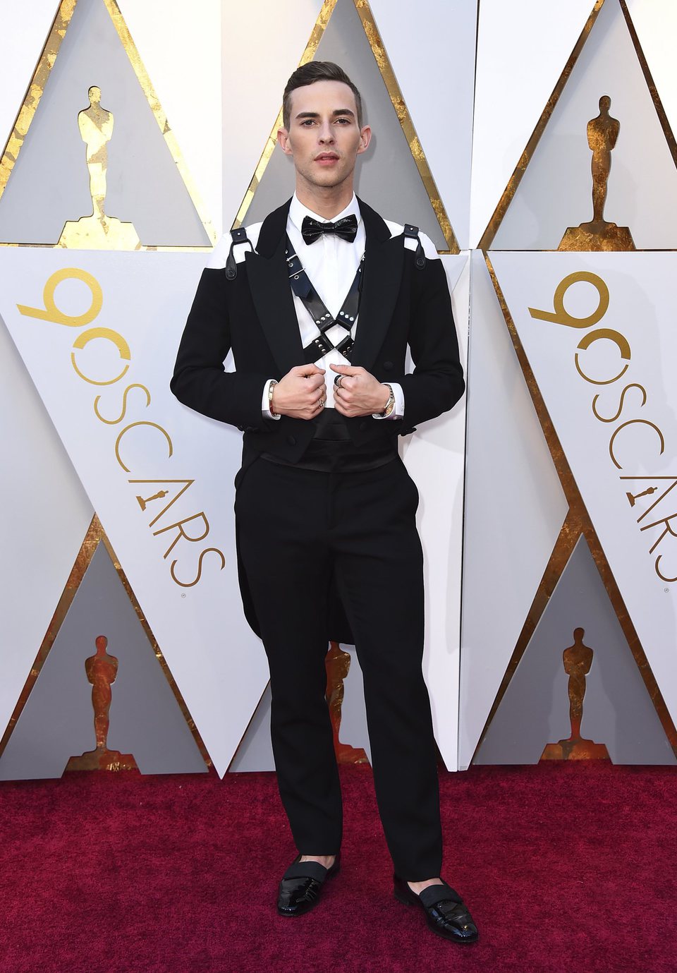 Adam Rippon at the Oscars 2018 red carpet