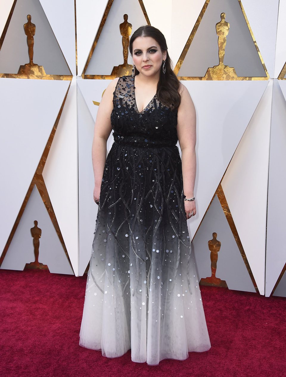 Beanie Feldstein at Oscars 2018 the red carpet