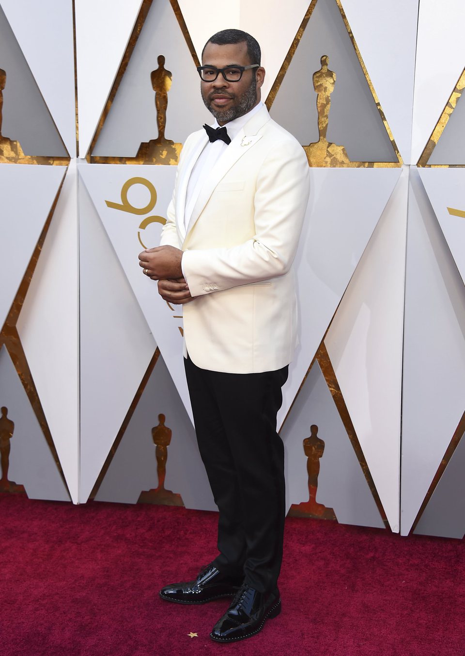 Jordan Peele at the Oscars 2018 red carpet