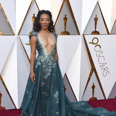 Betty Gabriel at the Oscars 2018 red carpet