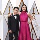 Sebastián Lelio and Daniela Vega at the red carpet of the Oscars