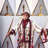 Agnes Varda at the Oscars 2018 red carpet