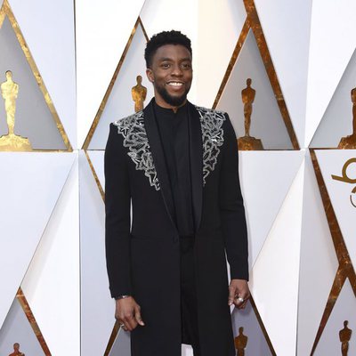 Chadwick Boseman at the red carpet of the Oscars