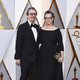 Gary Oldman and his wife at the red carpet of the Oscars