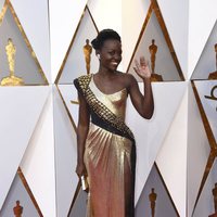 Lupita Nyong'o at the Oscars 2018 red carpet