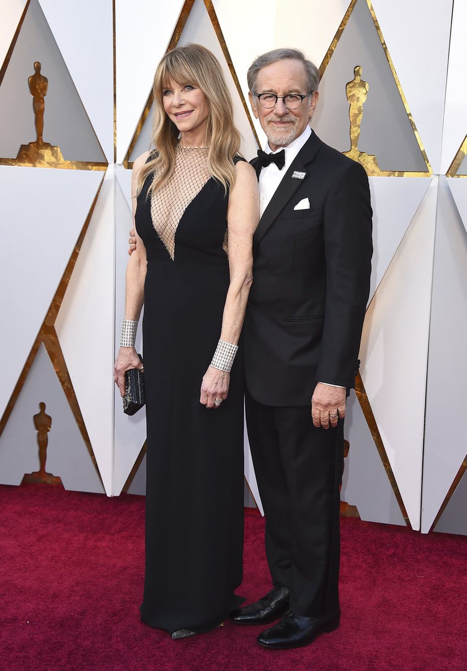 Steven Spielberg and his wife Kate Capshaw at the red carpet