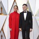 Paul Thomas Anderson and his woman at the red carpet