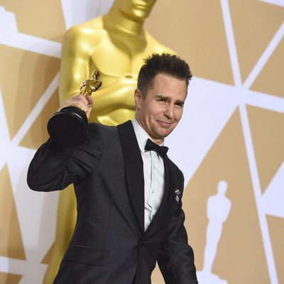 Sam Rockwell poses with Best Actor In A Supporting Role